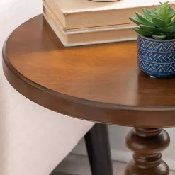 Kirklands Home Wood Spindle Side Table Brown Sale
