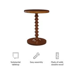 Kirklands Home Wood Spindle Side Table Brown Sale