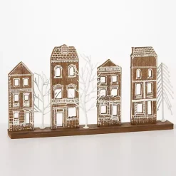 Christmas Decorations>Kirklands Home Brown Wood Tabletop Christmas Village