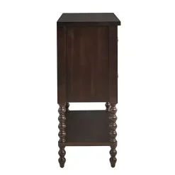 Kirklands Home Wood Turned Legs 2-Drawer Chest Brown Hot