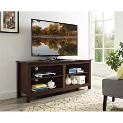 Kirklands Home Wood TV Stand, 58 in. Brown