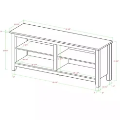 Kirklands Home Wood TV Stand, 58 in. Brown