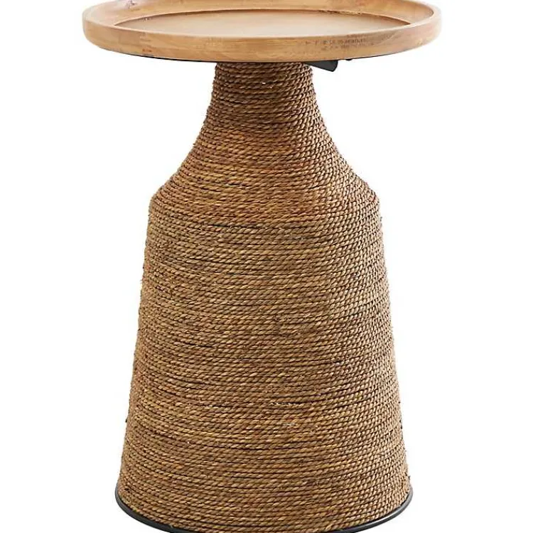 Kirklands Home Wood Wrapped Accent Table Brown Best