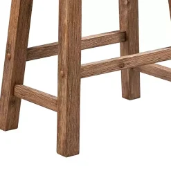 Kirklands Home Wooden Saddle Seat Counter Stool Brown Best