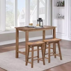 Kirklands Home Wooden Saddle Seat Counter Stool Brown Best
