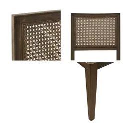 Kirklands Home Woven Back Dining Chairs, Set of 2 Brown