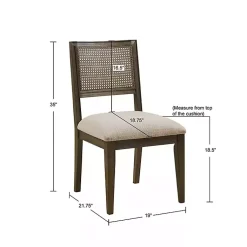 Kirklands Home Woven Back Dining Chairs, Set of 2 Brown