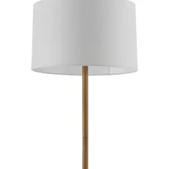 Kirklands Home Brown Woven Marni Floor Lamp White Clearance