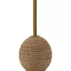 Kirklands Home Brown Woven Marni Floor Lamp White Clearance