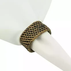 Kirklands Home Woven Rattan Oval Napkin Rings, Set of 4 Brown Hot