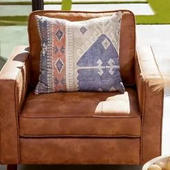 Kirklands Home Wyatt Faux Leather Armchair Brown New