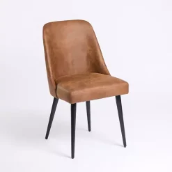 Kirklands Home Wyatt Faux Leather Dining Chair Brown Clearance