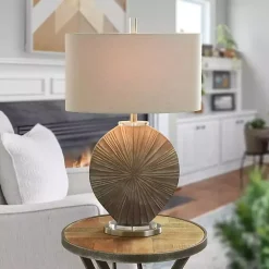 Kirklands Home Brushed Brown Shell Table Lamp Gray Clearance