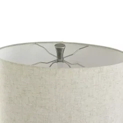 Kirklands Home Brushed Gold Ribbed Table Lamp Ivory Discount