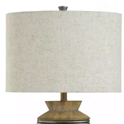Kirklands Home Brushed Gold Ribbed Table Lamp Ivory Discount