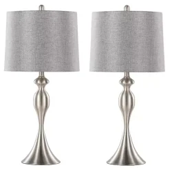 Kirklands Home Brushed Nickel Ashley Table Lamps, Set of 2 Online