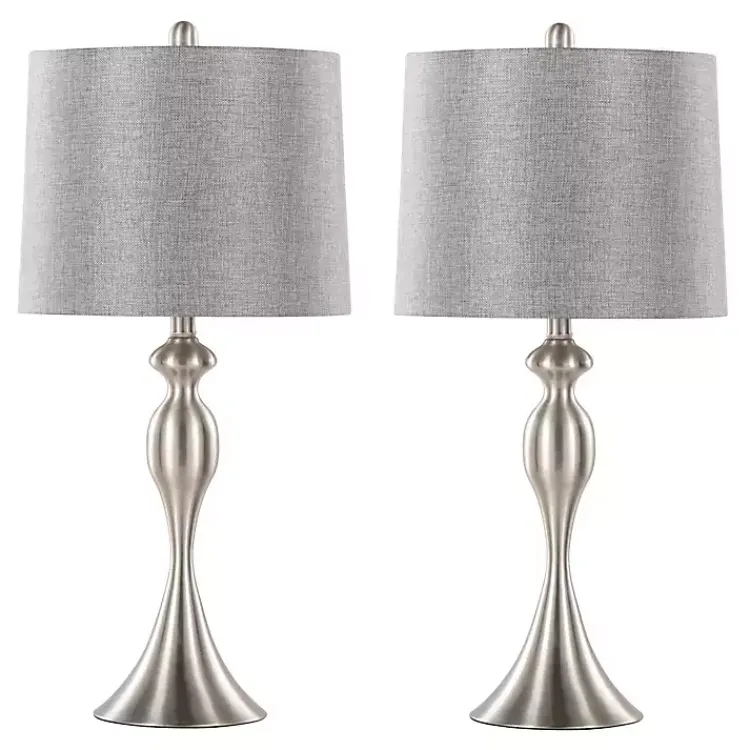 Kirklands Home Brushed Nickel Ashley Table Lamps, Set of 2 Online
