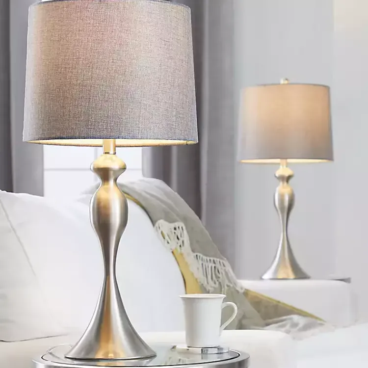 Kirklands Home Brushed Nickel Ashley Table Lamps, Set of 2 Online