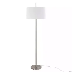 Kirklands Home Brushed Nickel Cassie Floor Lamp New