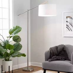 Kirklands Home Brushed Nickel Cassie Floor Lamp New