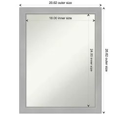 Kirklands Home Brushed Nickel Modern Decorative Wall Mirror Sale