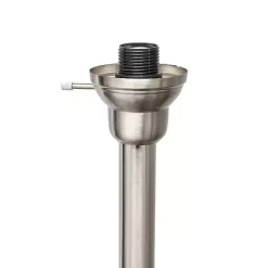 Kirklands Home Brushed Nickel 3-Scallop Glass Floor Lamp Gray New