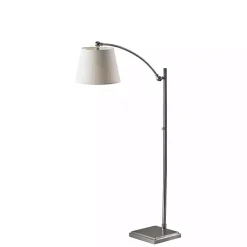 Kirklands Home Brushed Adjustable Arm Floor Lamp Silver