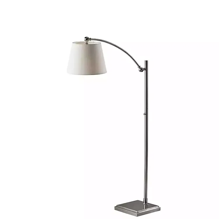Kirklands Home Brushed Adjustable Arm Floor Lamp Silver