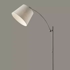 Kirklands Home Brushed Adjustable Arm Floor Lamp Silver