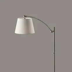 Kirklands Home Brushed Adjustable Arm Floor Lamp Silver