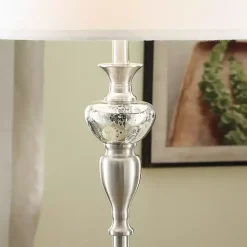 Kirklands Home Brushed Steel Fluted Floor Lamp White Online
