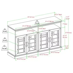 Kirklands Home Brushed Window Pane TV Stand White Best