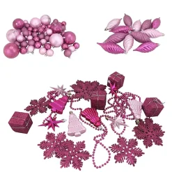 Christmas Ornaments>Kirklands Home Bubblegum Shatterproof Christmas Ornament Set Pink