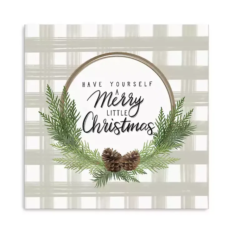 Christmas Art & Wall Decor>Kirklands Home Buffalo Check Christmas Canvas Print, 30x30 in.