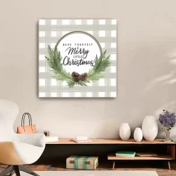Christmas Art & Wall Decor>Kirklands Home Buffalo Check Christmas Canvas Print, 30x30 in.