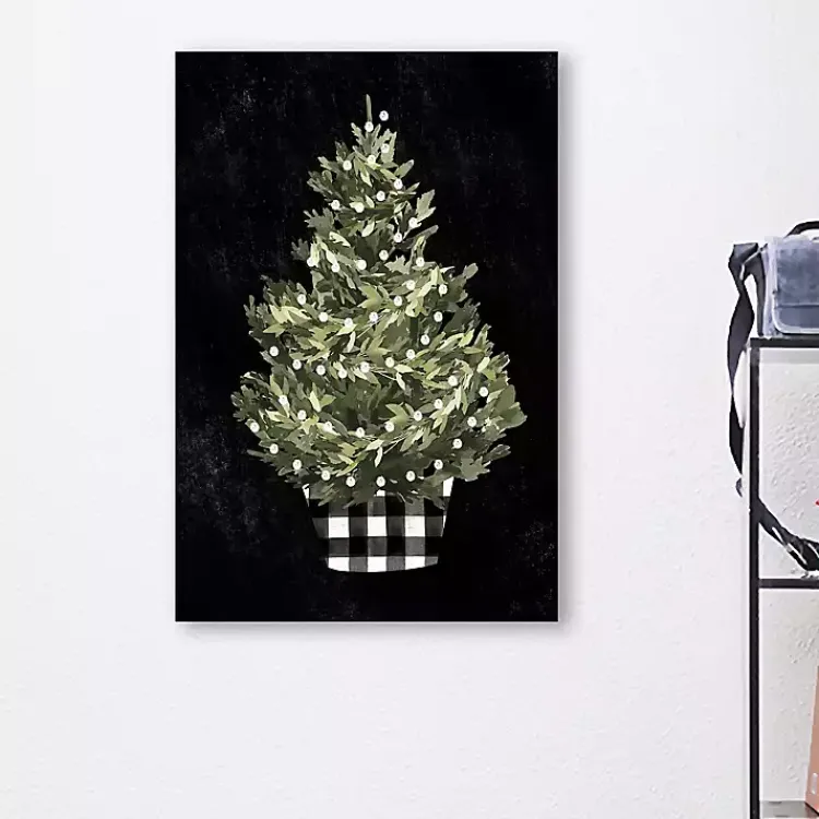 Christmas Art & Wall Decor>Kirklands Home Buffalo Check Christmas Tree Canvas Art Print
