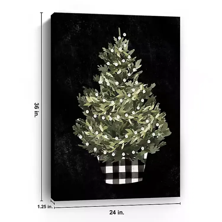 Christmas Art & Wall Decor>Kirklands Home Buffalo Check Christmas Tree Canvas Art Print