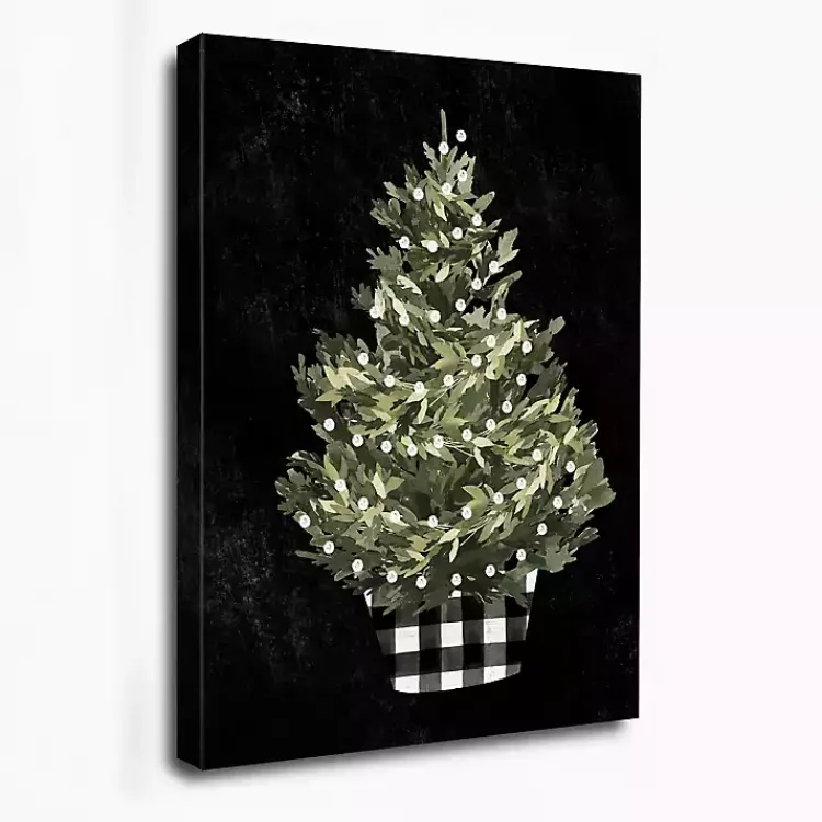 Christmas Art & Wall Decor>Kirklands Home Buffalo Check Christmas Tree Canvas Art Print