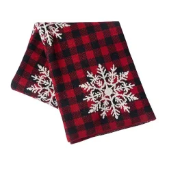 Blankets & Throws>Kirklands Home Buffalo Check Snowflake Throw