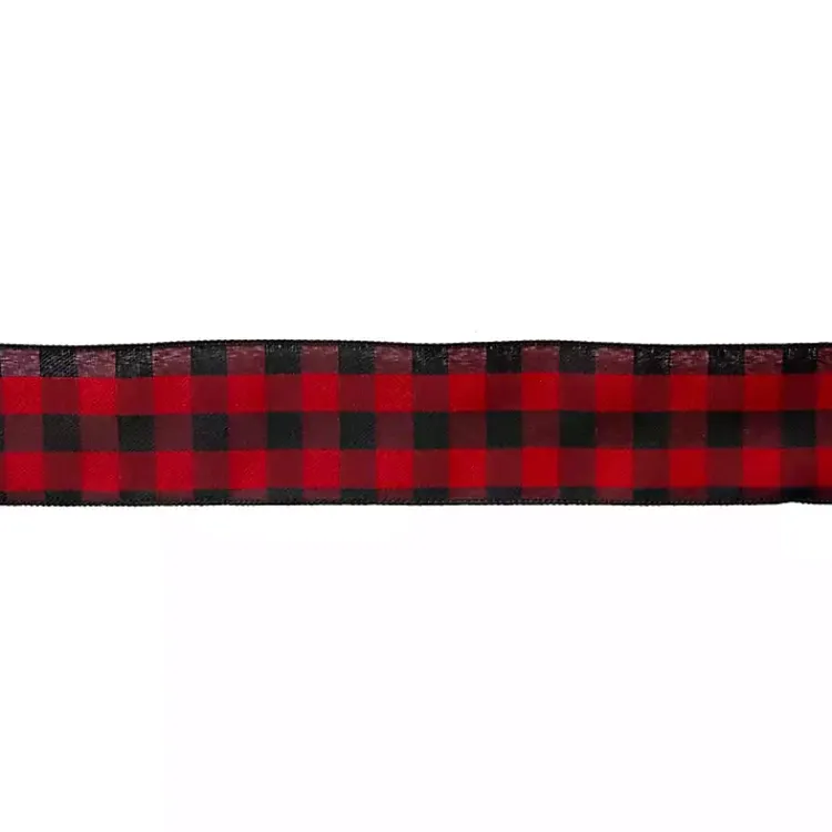 Christmas Tree Decorations>Kirklands Home Buffalo Plaid and Burlap Bow Christmas Tree Topper