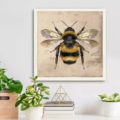 Kirklands Home Bumblebee Anatomy Canvas Art Print New