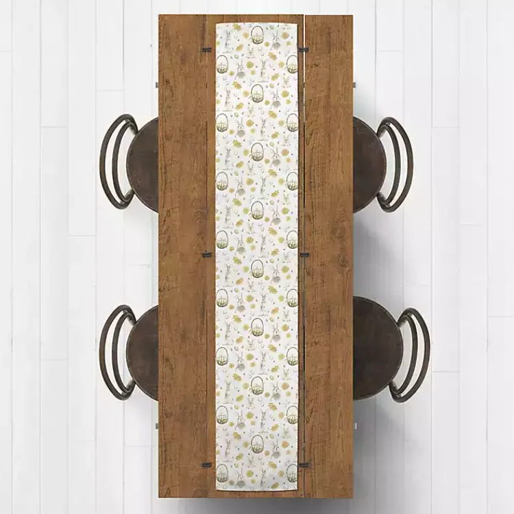 Easter Decorations>Kirklands Home Bunnies and Baskets Easter Table Runner, 72 in.