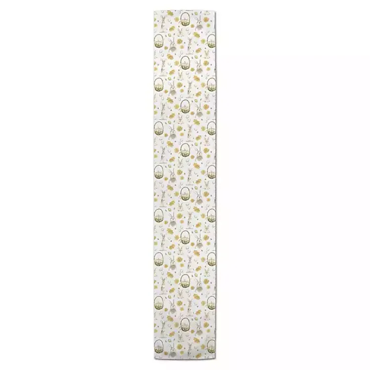 Easter Decorations>Kirklands Home Bunnies and Baskets Easter Table Runner, 72 in.