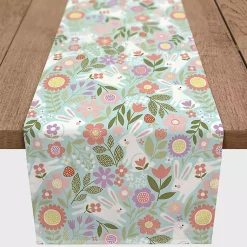 Easter Decorations>Kirklands Home Bunnies and Blossoms Table Runner, 90 in.