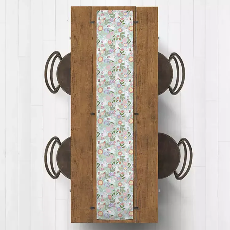 Easter Decorations>Kirklands Home Bunnies and Blossoms Table Runner, 90 in.