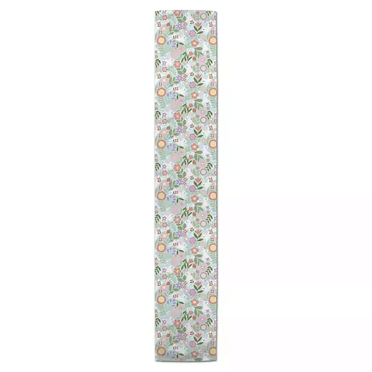 Easter Decorations>Kirklands Home Bunnies and Blossoms Table Runner, 90 in.
