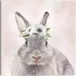 Easter Decorations>Kirklands Home Bunny Flower Crown Easter Canvas Wall Art