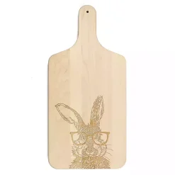Easter Decorations>Kirklands Home Bunny Glasses Maple Cutting Board Tan