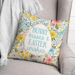Easter Decorations>Kirklands Home Bunny Kisses and Easter Wishes Pillow Multi