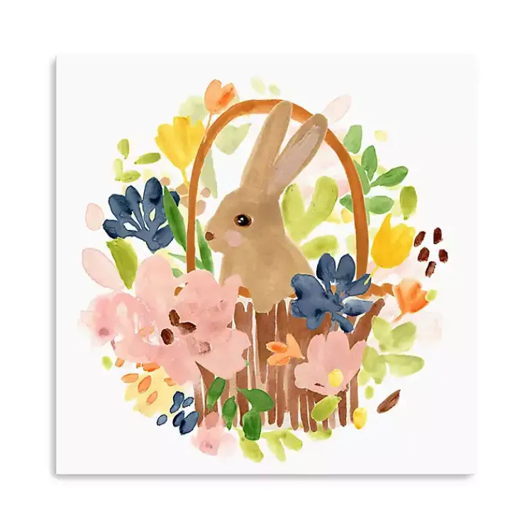 Easter Decorations>Kirklands Home Bunny Meadow Scene Canvas Art Print